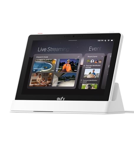 eufy Security eufy Smart Display E10, Smart Home Hub, 8" Control Panel, Compatible Devices, Four Views on One Screen, Instant Door Alerts, Daily Event Reports, One Tap Control