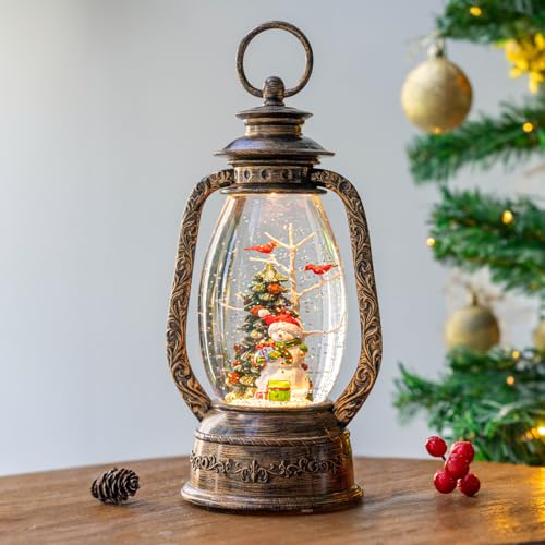 Nutcracker Snow Globe Lantern with Music and Timer Z50315