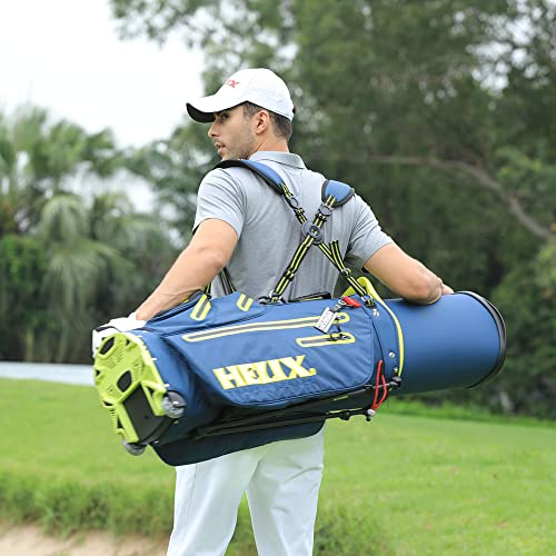 Golf Stand Bag with Retractable Wheel, 6 Way Dividers C5060