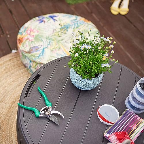 Outdoor Storage Deck Box, 37 Gallon Waterproof Patio Table Bin W1205