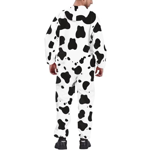 Adult Onesie Hooded One-Piece Pajama Zipper Jumpsuit for Men and Women I930