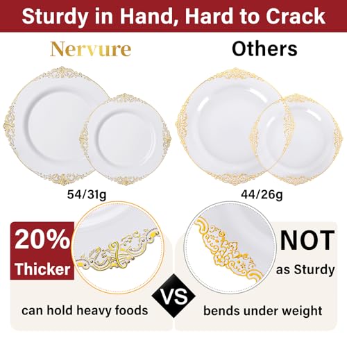 Gold Plastic Dinnerware Set for 50 Guests N48810