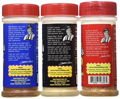 Steak Burger, Rib Rub and Country Roast Chicken Seasoning 3 Pack O83718