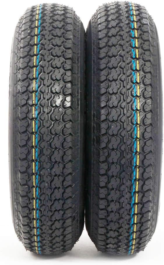 Trailer Wheel & Tire 13" ST175/80D13, 5x4.5, Black Spoke, Set of 2 Q906