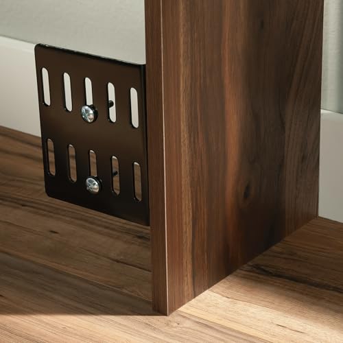 Full/Queen Bookcase Headboard, Grand Walnut Finish N5739