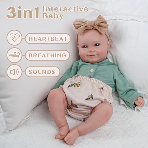 20 Inch Soft Vinyl Reborn Baby Doll with Accessories for Girls P18941