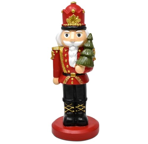 Christmas Nutcracker Figurines Set of 3, 6-Inch Resin King and Soldier Decor Z24634
