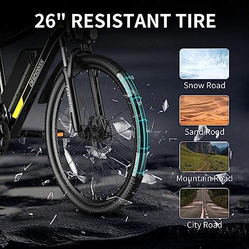 Electric Bike 500W Motor 26" for Adults 48V 12.8Ah Battery 21-Speed P665405