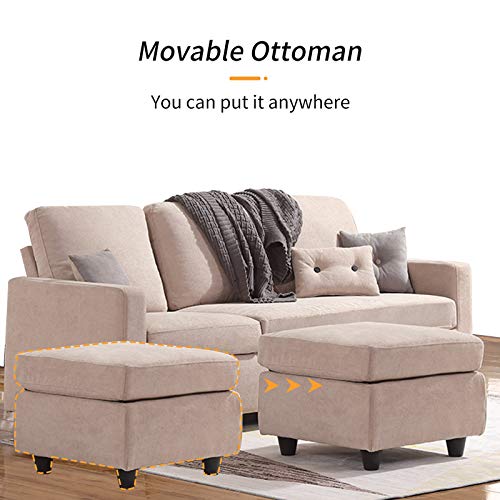 Convertible Sectional Sofa L Shaped Couch with Reversible Chaise U238492