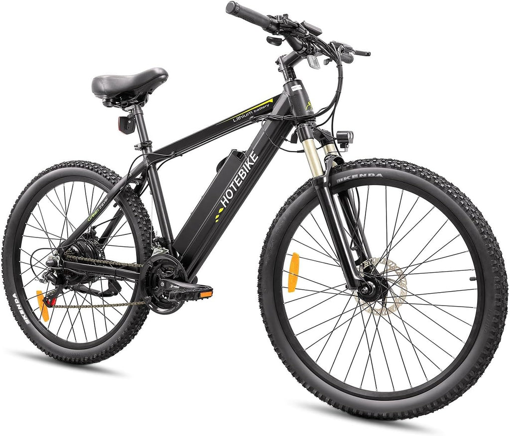 HOTEBIKE Electric Bike for Adults 500W Electric Mountain Bike with 48V 13AH Removable Battery 26" Electric Bicycle Ebike with 21 Speed LED Headlight Rear Light