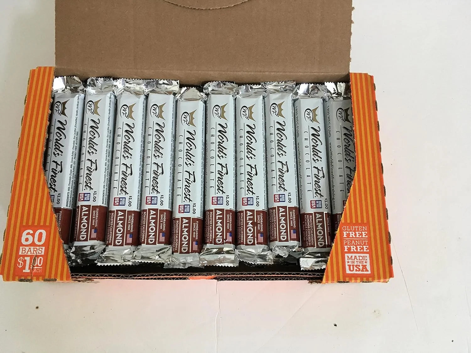 BuyBocceBalls Listing - 60 BARS - World's Finest Chocolate -Milk Chocolate with Almonds