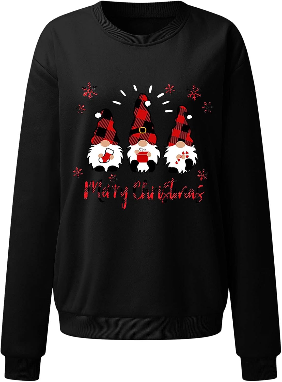 Women's Plus Size Christmas Sweatshirt Crewneck Long Sleeve F56630