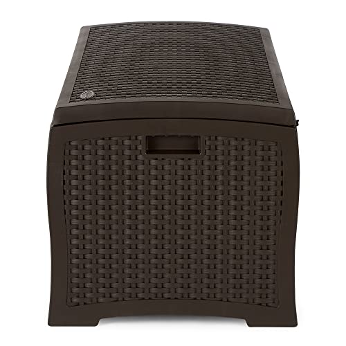 Outdoor Storage Box 73 Gallon Waterproof Deck Box with Lockable Lid W104830