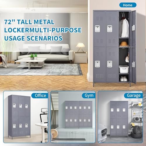 Metal Lockers with Shelves 72" H for Employees C448234