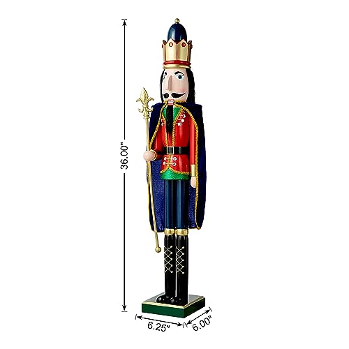 Wooden Nutcracker Decoration 42 Inch Christmas Indoor Outdoor C418758