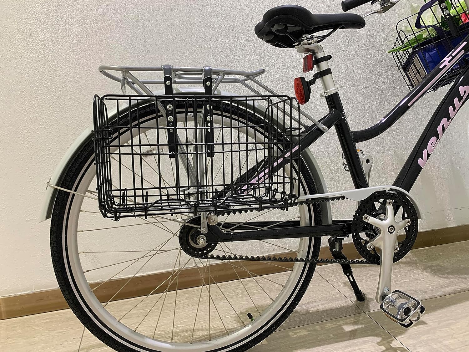 Folding Front Bicycle Basket Steel Black E946
