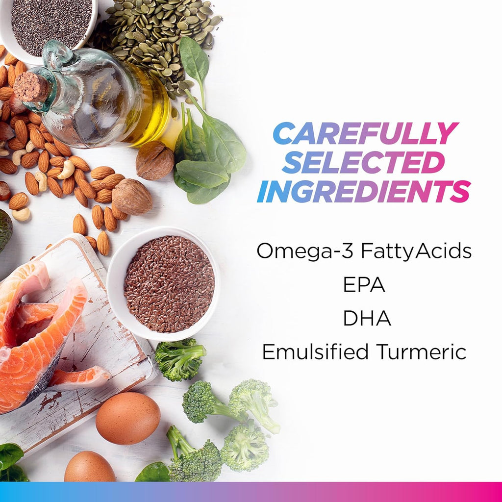 Omega 3 6 9 Plus Turmeric Curcumin Supplement, 60 Softgels W892
