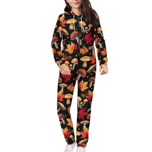 Adult Onesie Hooded One-Piece Pajama Zipper Jumpsuit for Men and Women I930