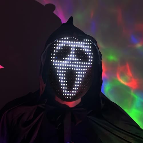 LED Face Mask with Gesture Sensing for Halloween Costume M971