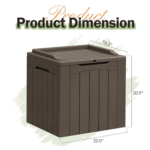31 Gallon Outdoor Deck Box for Patio Furniture and Garden Tools W716487