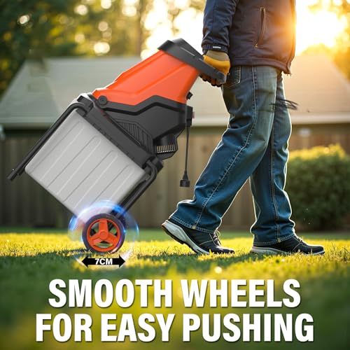 Electric Wood Chipper Shredder Mulcher with 50L Collecting Bin W3659