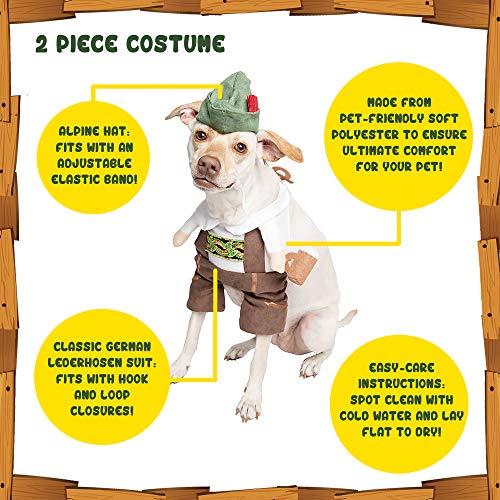 X-Large German Oktoberfest Dog Costume for Halloween Parties Z31358