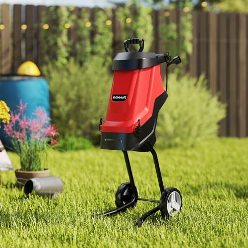 Electric Wood Chipper Shredder, Corded Leaf Mulcher with Collection Bag P14790