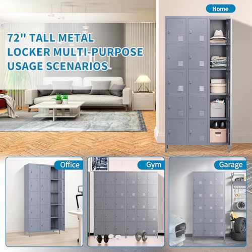 Metal Lockers with Shelves 72" H for Employees C448234