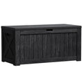 Outdoor Storage Box 120 Gallon with Lock, Resin Deck Box for Patio and Garden A6689