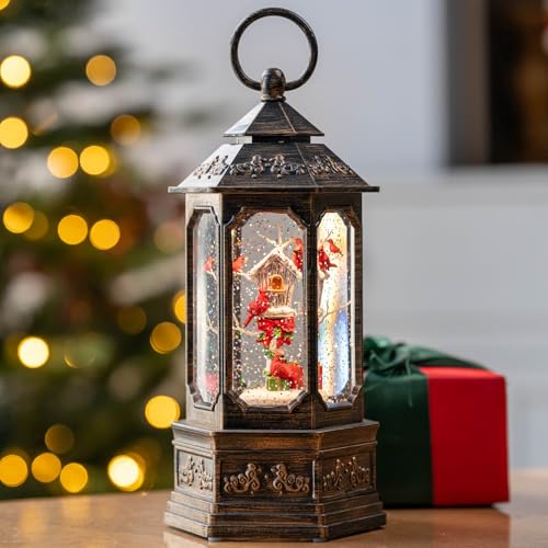 Nutcracker Snow Globe Lantern with Music and Timer Z50315