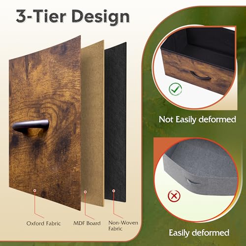 9-Drawer Fabric Storage Tower for Bedroom, Closet, Tall Chest Organizer with Steel Frame R839993