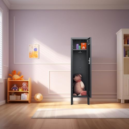 5-Door Steel Storage Locker with Hooks and Card Slots M92401