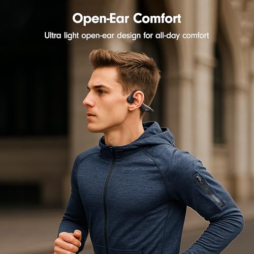 Open Ear Bluetooth Headphones with Mic, IPX5 Waterproof for Sports J8760