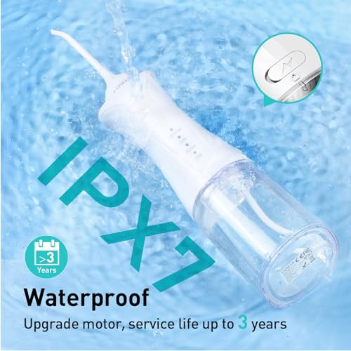 Water Dental Flosser Pick for Teeth: 4 Modes Cordless Portable 300ML IPX7 Waterproof Oral Irrigator C88775